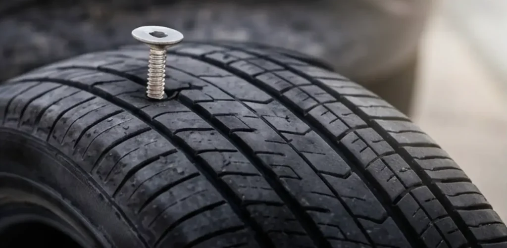 Flat Tire with Screw